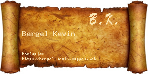 Bergel Kevin névjegykártya